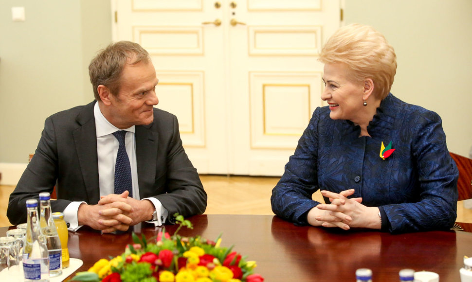 Prezidentė Dalia Grybauskaitė  susitika su Europos Vadovų Tarybos Pirmininku Donaldu Tusku