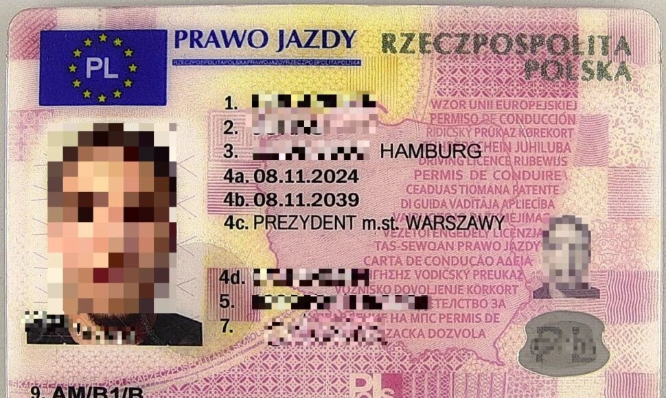 Vairuotojo pažymėjimo klastotė