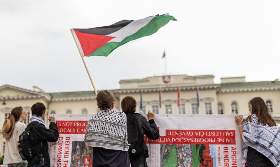 Protestas prie&scaron; Lietuvos politikų bendradarbiavimą su Izraeliu