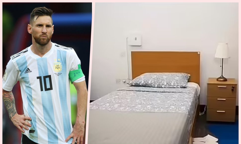 Lionelis Messi ir kiti Argentinos futbolininkai pasaulio čempionate gyveno spartietiškomis sąlygomis.