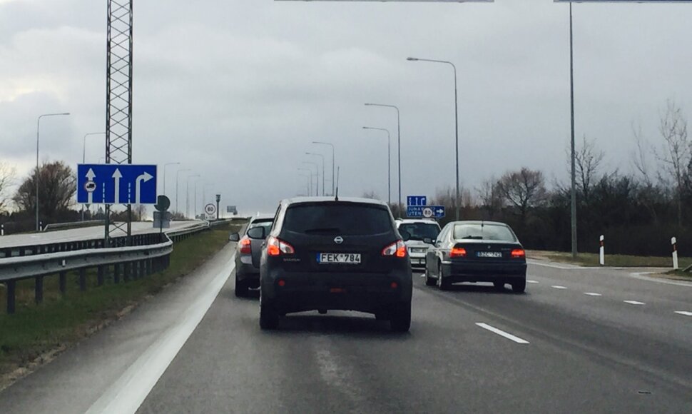 Spūstis Automagistralėje ties Kaunu