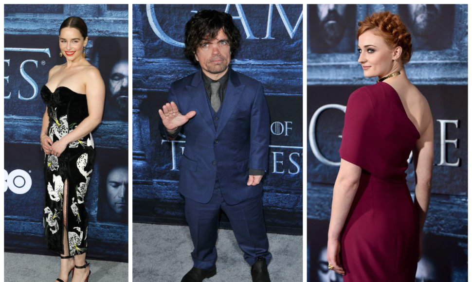 Emilia Clarke, Peteris Dinklage'as ir Sophie Turner