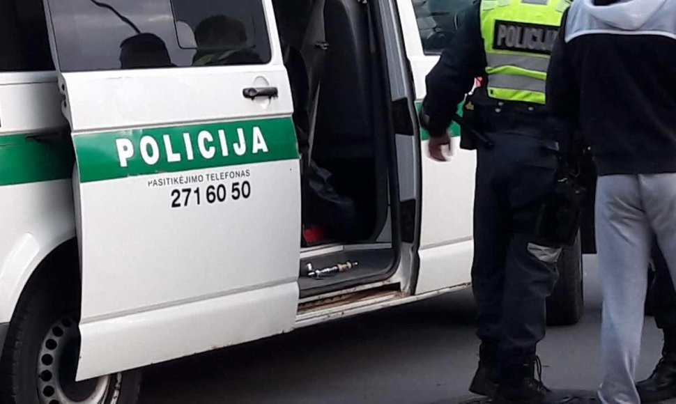 Vilniaus policija tramdė kirviu mosavusį vyrą
