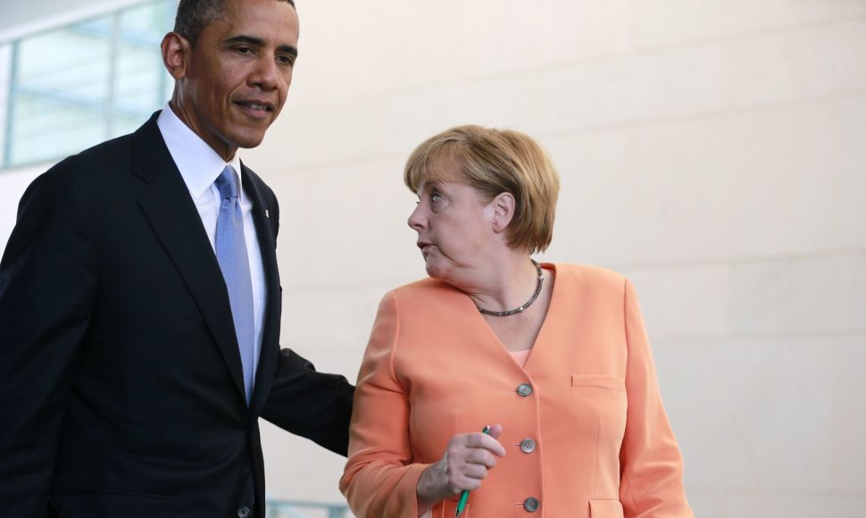Barackas Obama ir Angela Merkel