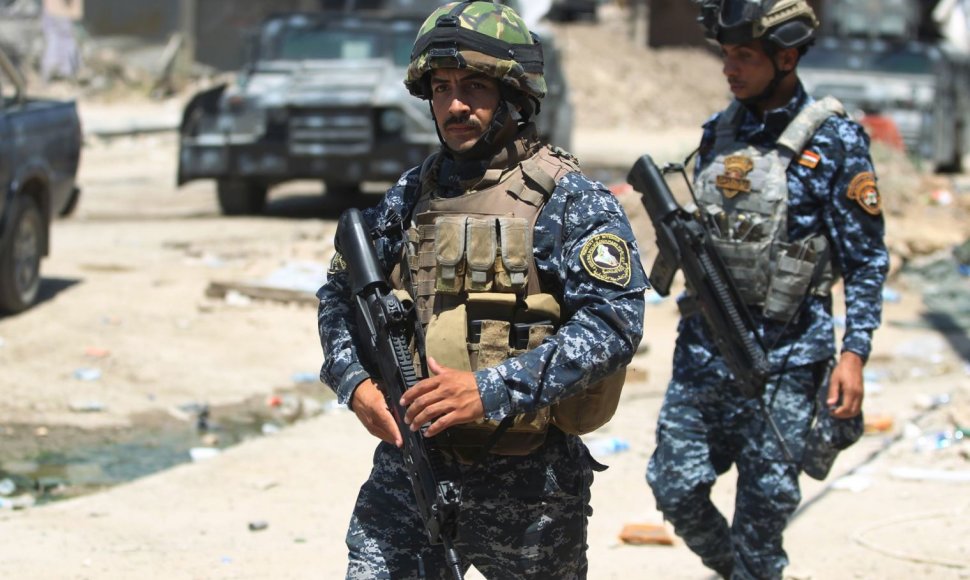 Mosulo senamiestį puolančios Irako pajėgos