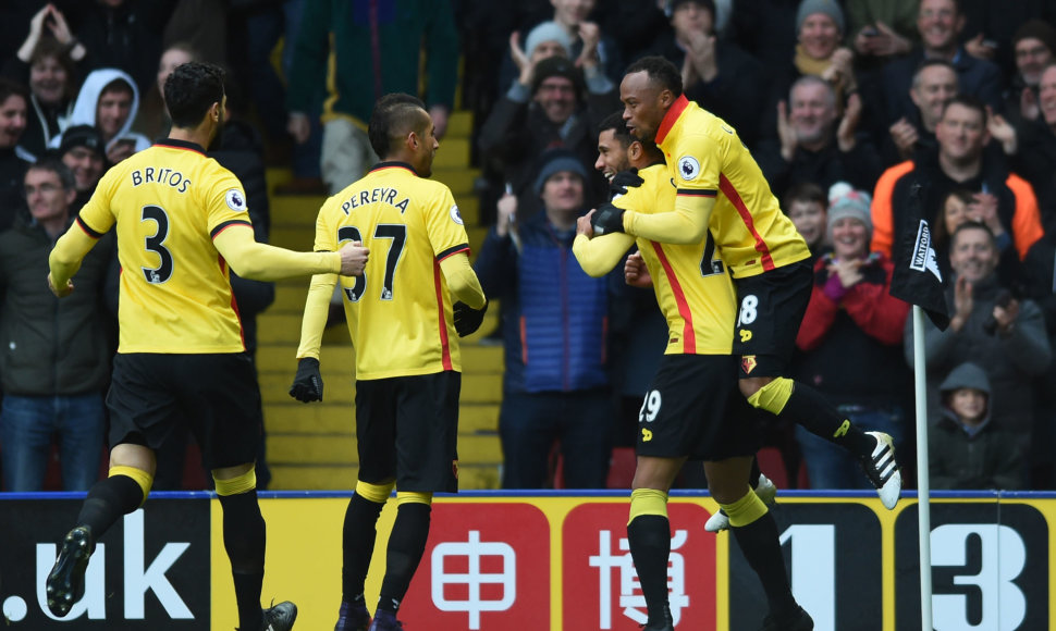 „Watford“ džiaugiasi Etienne Capoue įvarčiu