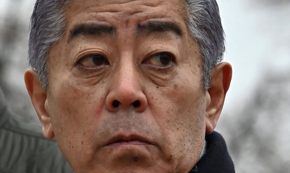 Japonijos užsienio reikalų ministras Takeshi Iwaya / SERGEI SUPINSKY / AFP