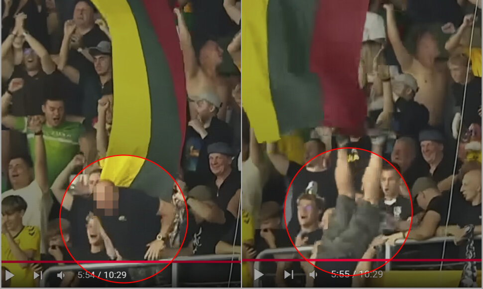 Per begalę emocijų dovanojusias rungtynes Dariaus ir Girėno stadione i&scaron; tribūnos i&scaron;krito vyras