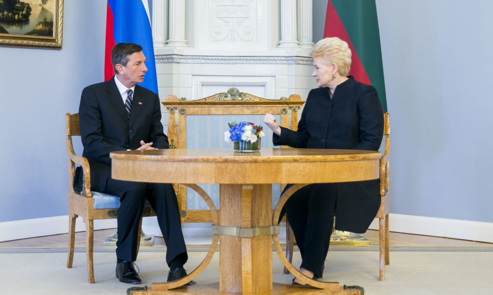 Prezidentė Dalia Grybauskaitė susitiko su Slovėnijos prezidentu Borutu Pahoru