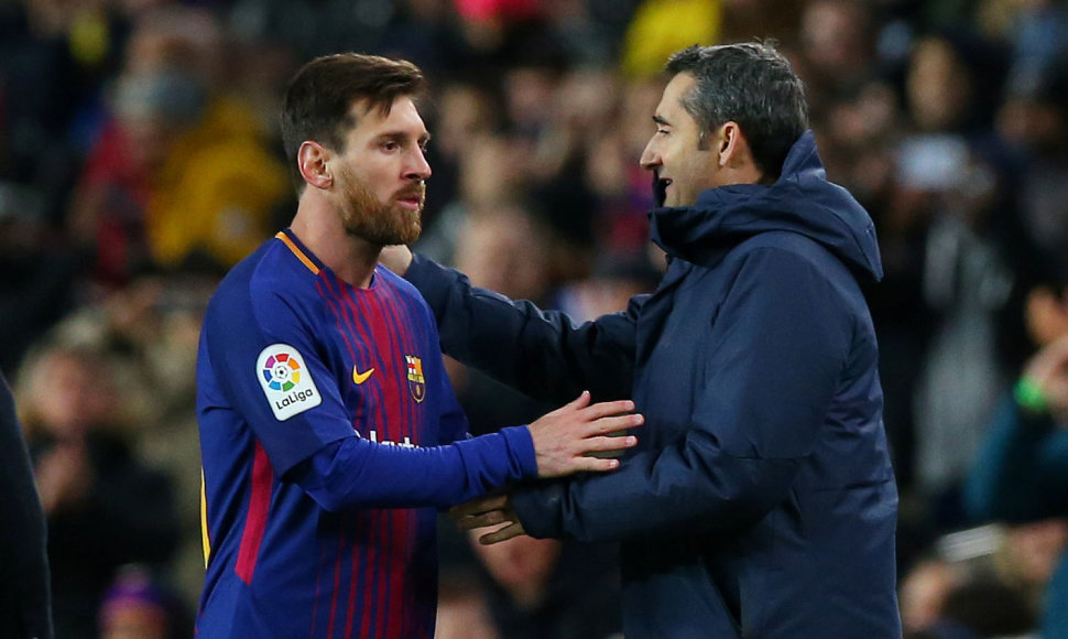 Lionelis Messi ir Ernesto Valverde