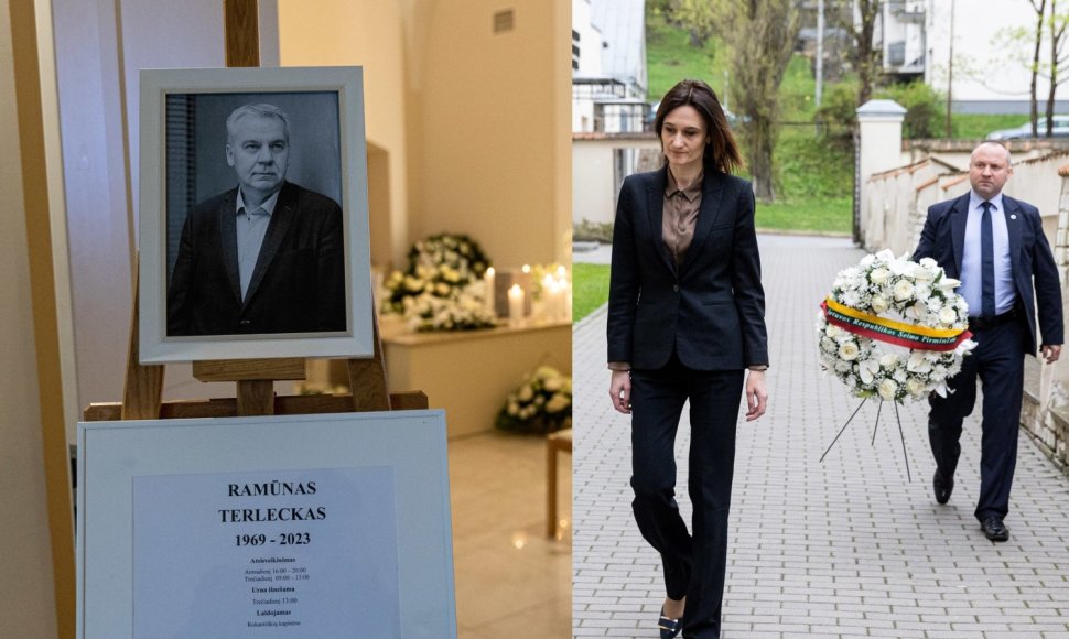 Viktorija Čmilytė-Nielsen atvyko į atsisveikinimą su Ramūnu Terlecku