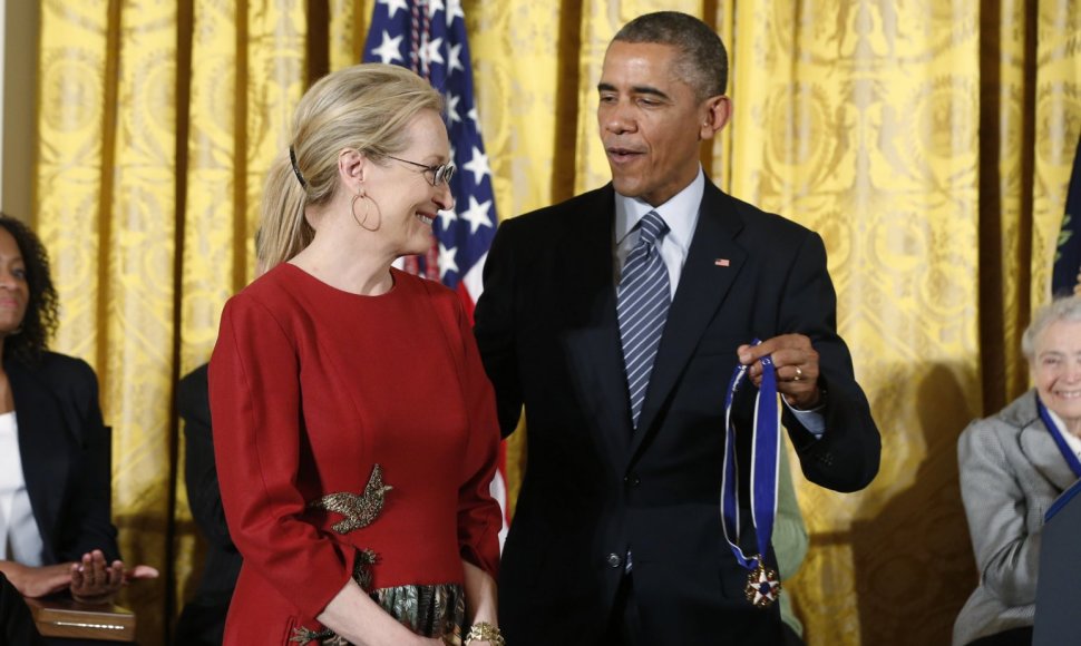 Meryl Streep ir Barackas Obama