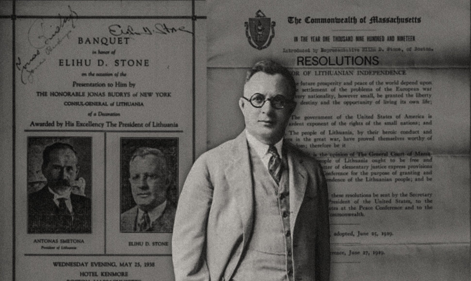 E.Stone'as – rezoliucijos dėl Lietuvos Nepriklausomybės pripažinimo iniciatorius