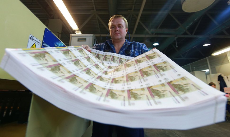 Nesupjaustyti rublio banknotai 