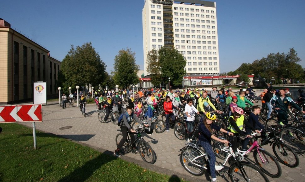 Šiauliuose vyko akcija „Laisvė dviračiui“