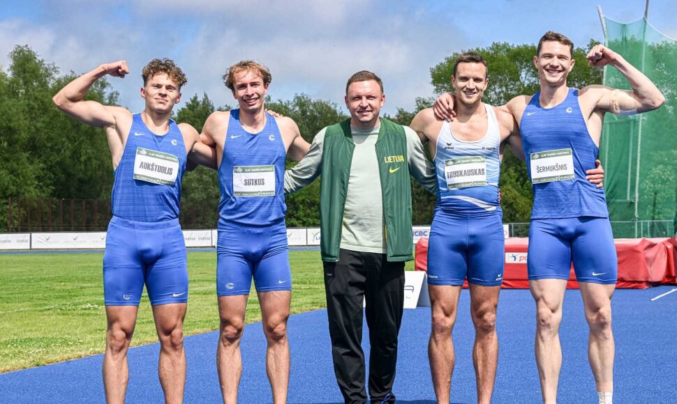 Gediminas Truskauskas, Lukas Šermukšnis, Edvardas Aukštuolis ir Lukas Sutkus pagerino šalies rekordą.