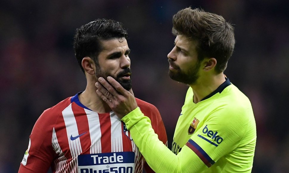 Diego Costa ir Gerardas Pique