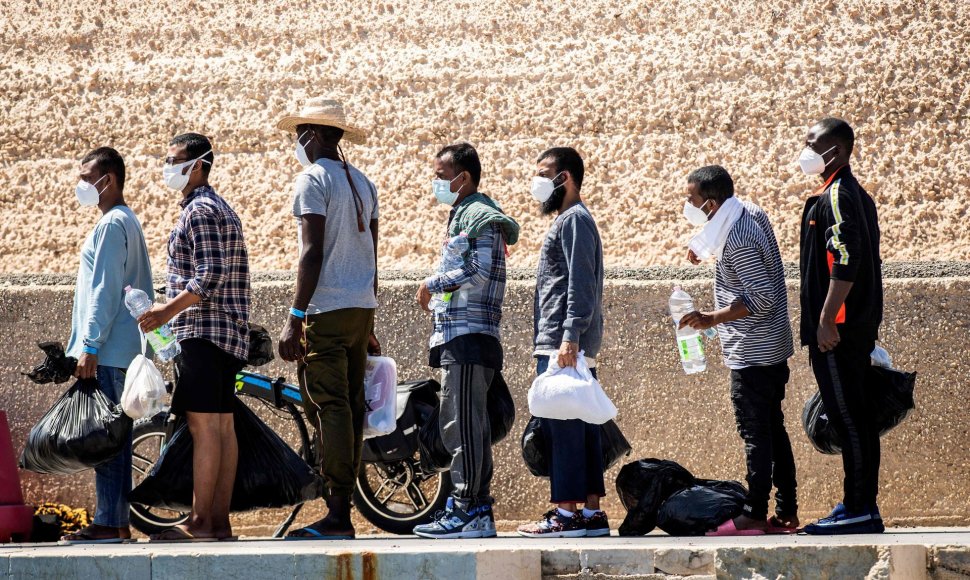 Į Italiją atvykę migrantai