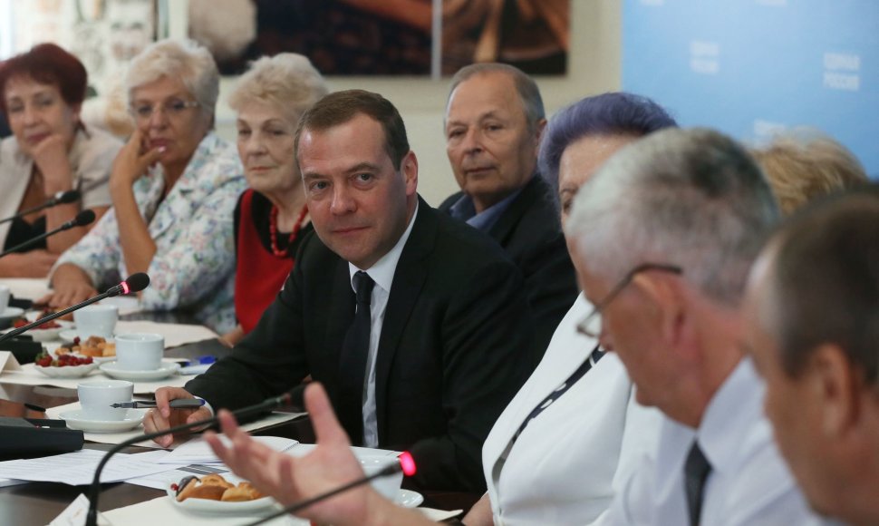 Dmitrijus Medvedevas susitikime su Rusijos pensininkais 