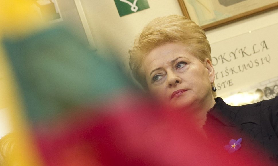 Laisvės gynėjų dienos proga prezidentė Dalia Grybauskaitė lankėsi Vilniaus „Ryto“ progimnazijoje.