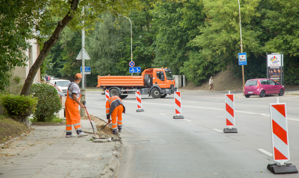 Olandų gatvės atnaujinimo darbai
