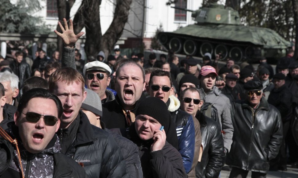 Prorusiški protestuotojai