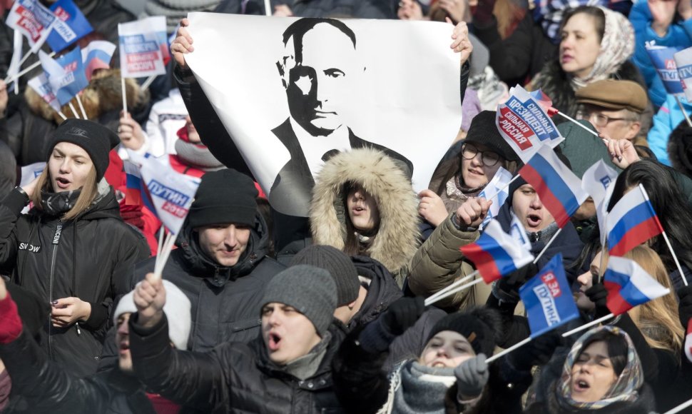 V.Putinas kreipėsi į dešimtis tūkstančių gerbėjų Maskvos Lužnikų stadione