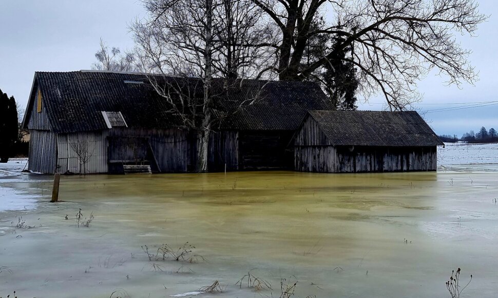 Ledo gniaužtuose Alytausrajhone, Aleknonių kaime