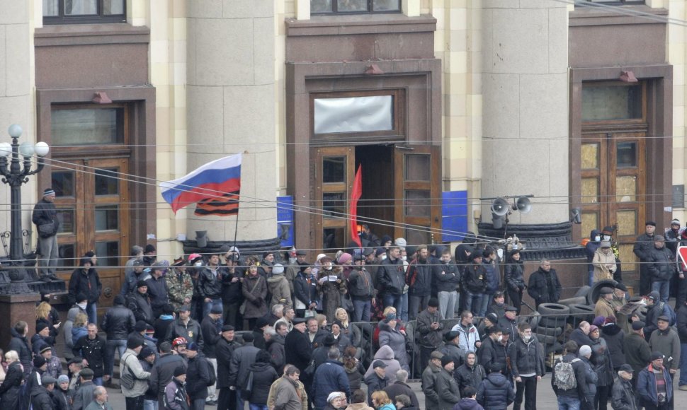Prorusiški protestuotojai Charkove