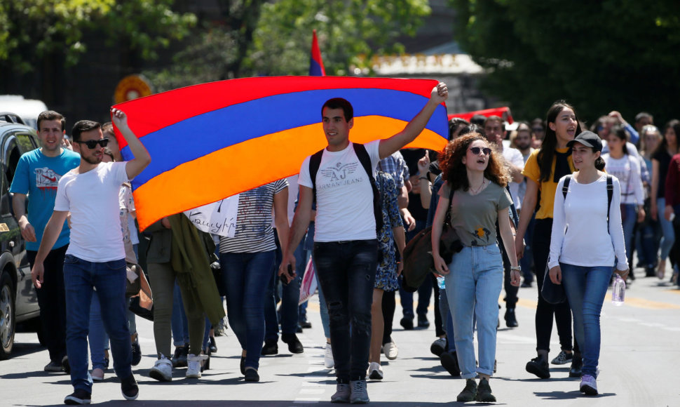 Protestuotojai Jerevane