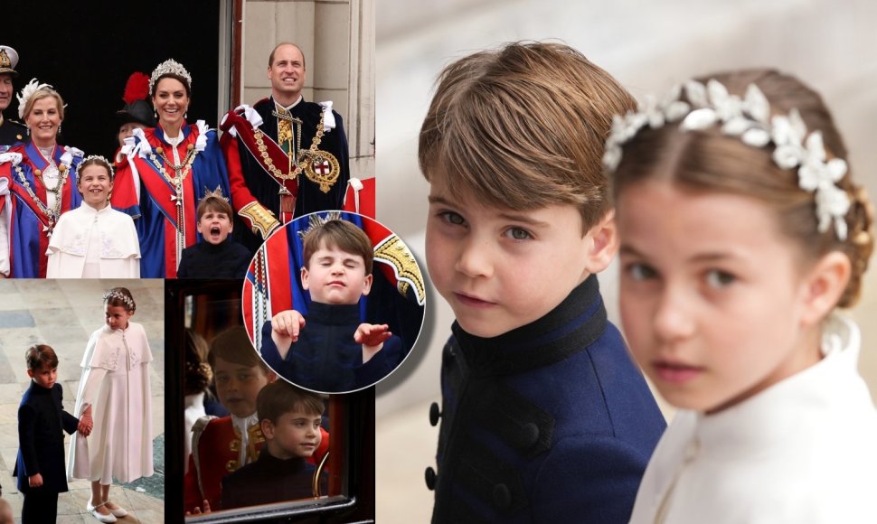 Velso princo Williamo ir princesės Catherine šeima karūnavimo iškilmėse