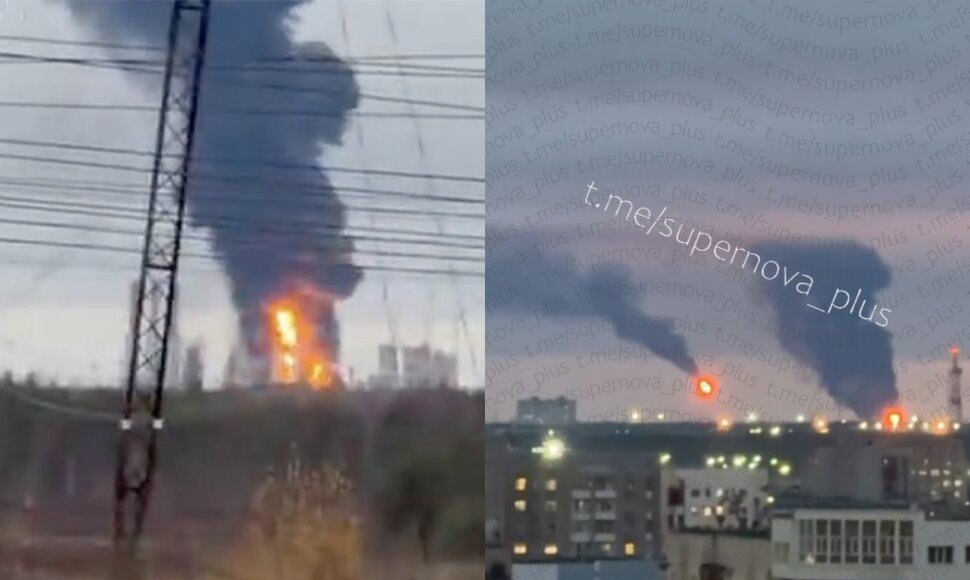 Deganti „Gazprom“ gamykla Surgute, Rusijoje