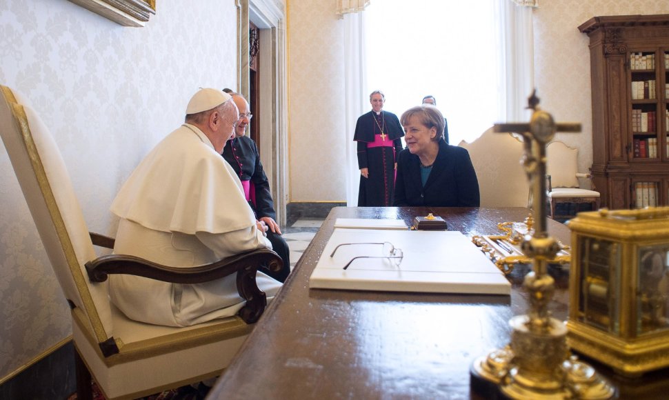 Popiežius Pranciškus ir Angela Merkel