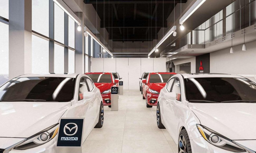 „Mazda“ ir „Mitsubishi“ salonas