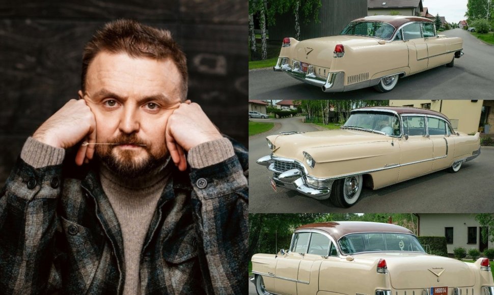 Stanislavas Stavickis-Stano ir jo retro automobilis „Cadillac“