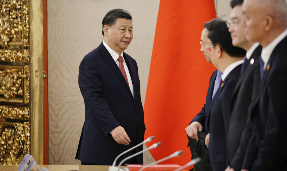 Kinijos lyderis Xi Jinpingas Kremliuje