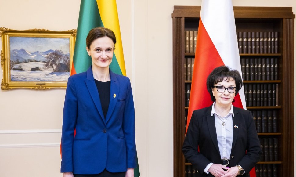 Seimo Pirmininkės Viktorijos Čmilytės-Nielsen ir Lenkijos Respublikos Seimo Maršalkos Elžbietos Vitek susitikimas