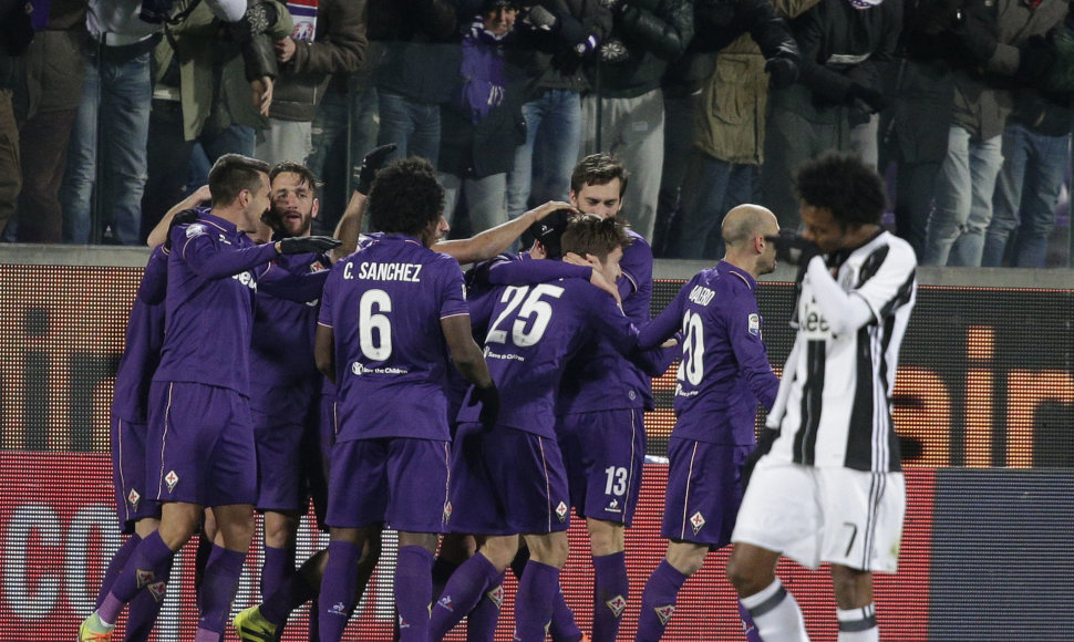 „Fiorentina“triumfuoja po pergalės prieš „Juventus“