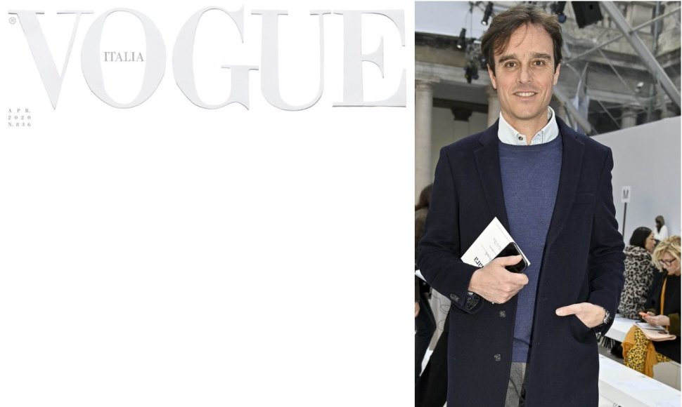 Balandžio mėnesio „Vogue Italia“ viršelis ir vyr. redaktorius Emanuele Farneti