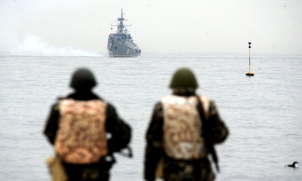 Rusijos karinis laivas Sevastopolyje
