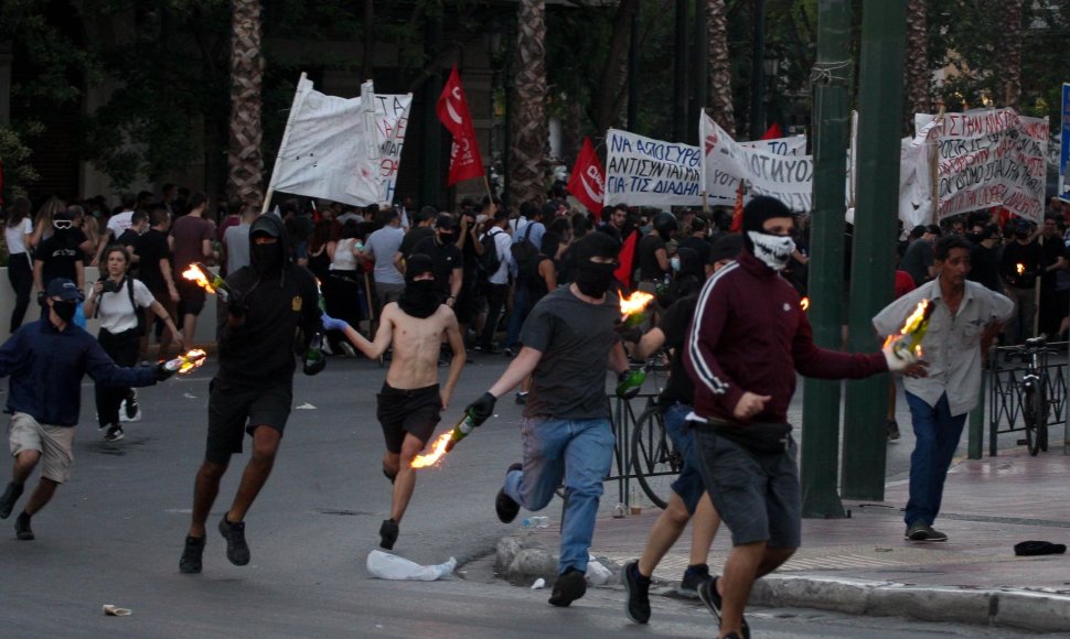 Graikijoje vyko protestų prieš griežtinamas demonstracijų organizavimo taisykles