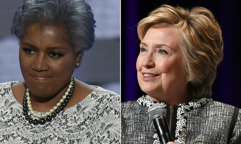 Donna Brazile ir Hillary Clinton