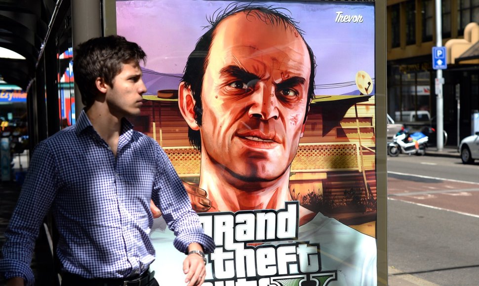 Žaidimo „Grand Theft Auto V“ reklama
