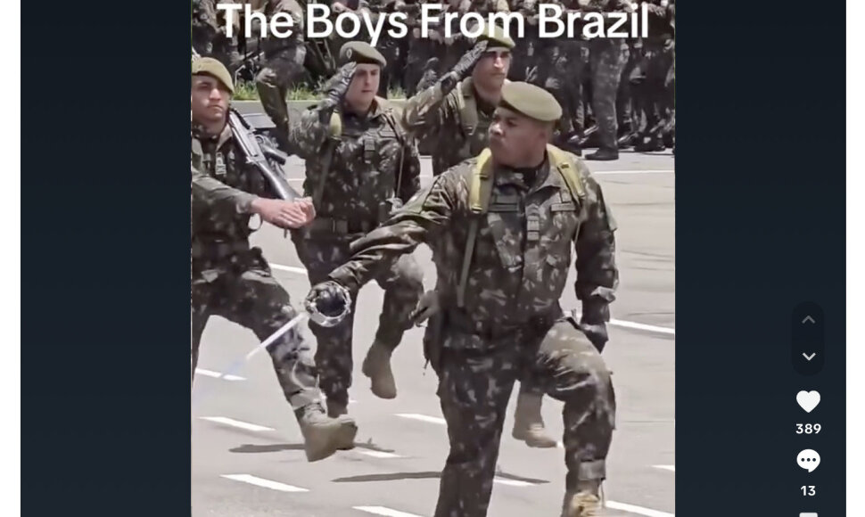 Vaizdo įraše matomi ne NATO narės, o Brazilijos kariai