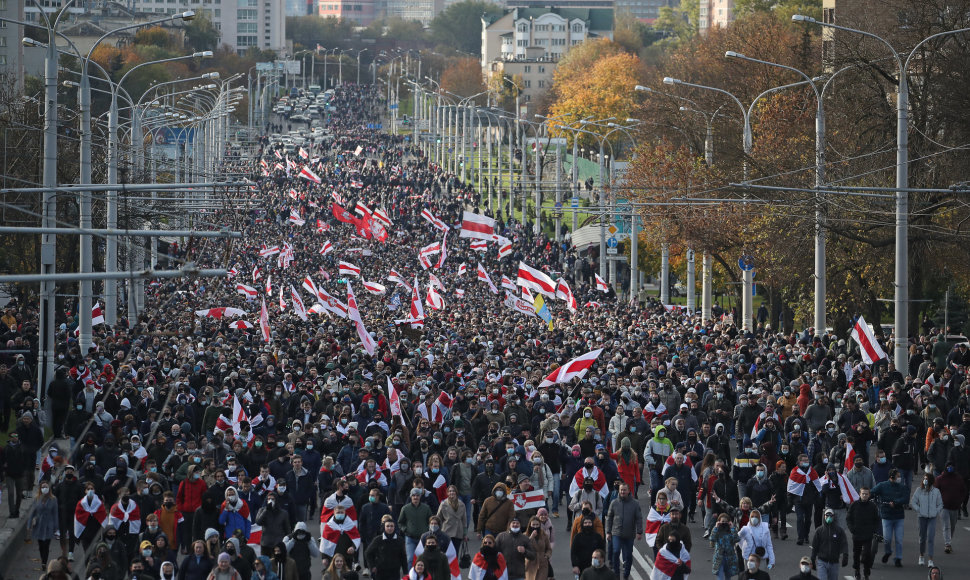 Protestuotojai Minske