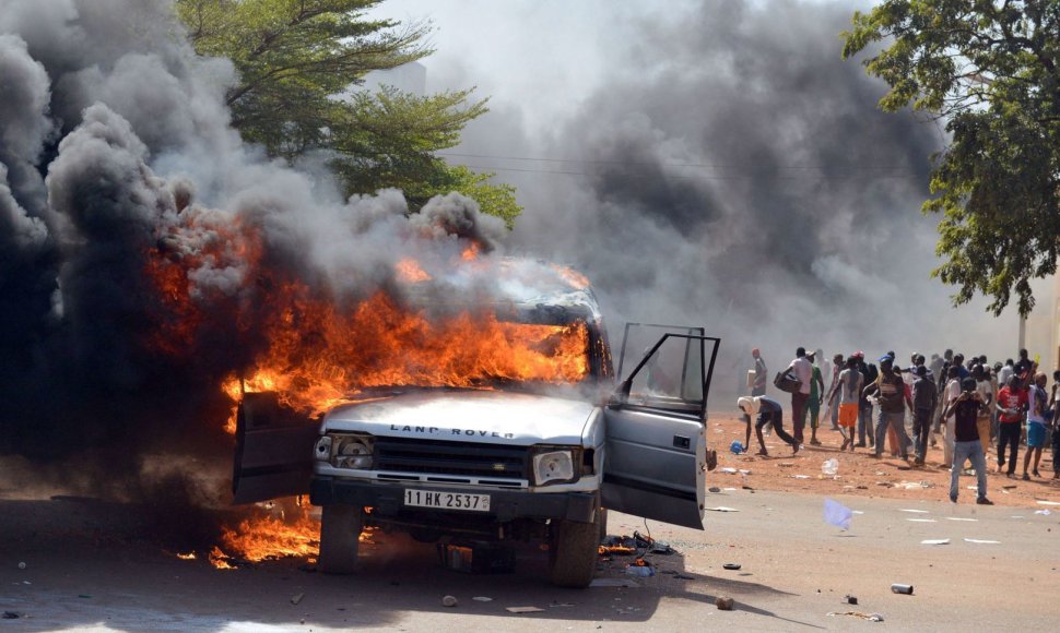 Protestuotojai Burkina Faso sostinėje