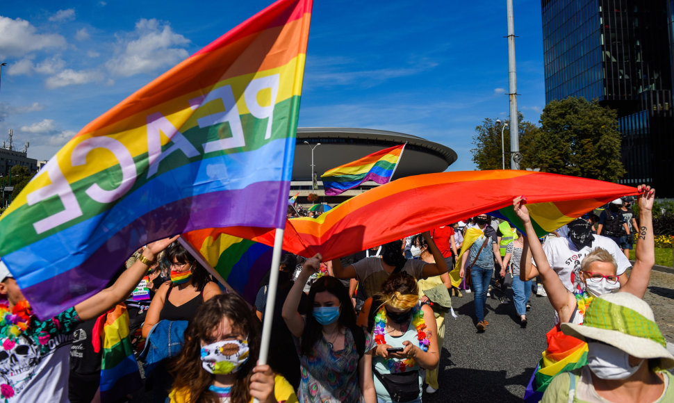 LGBT bendruomenės protestas Lenkijos Katovicų mieste