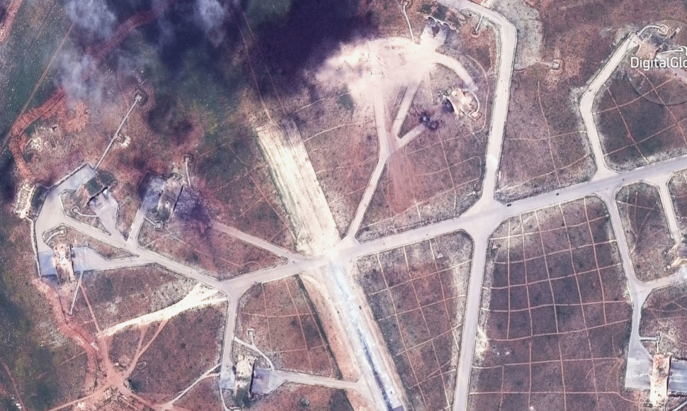 2017 metų balandį JAV subombarduota Šairato oro pajėgų bazė