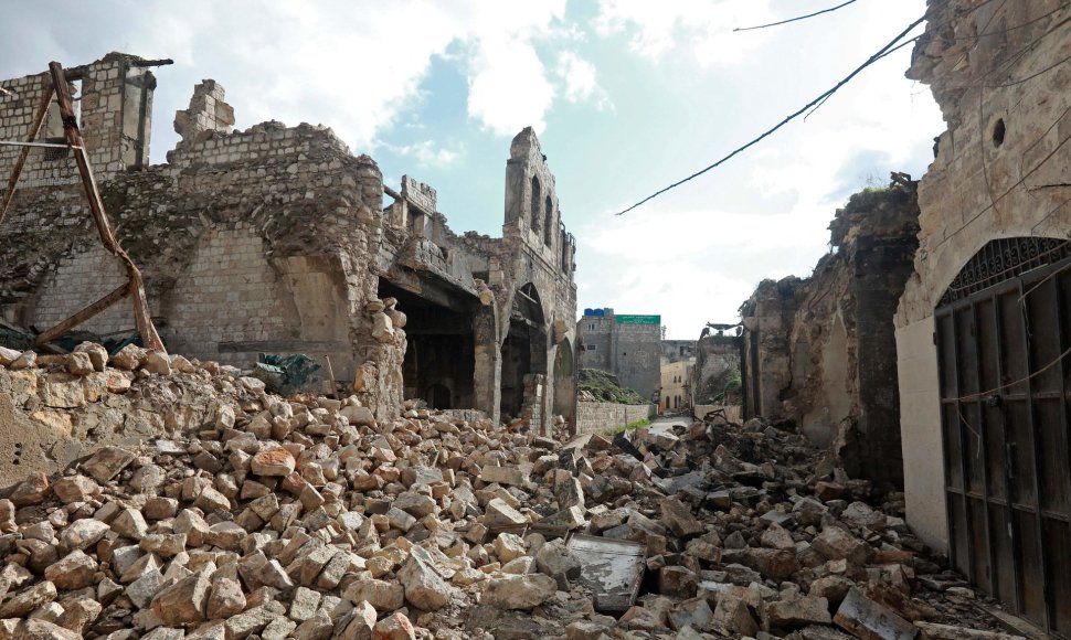 Alepo senamiesčio griuvėsiai