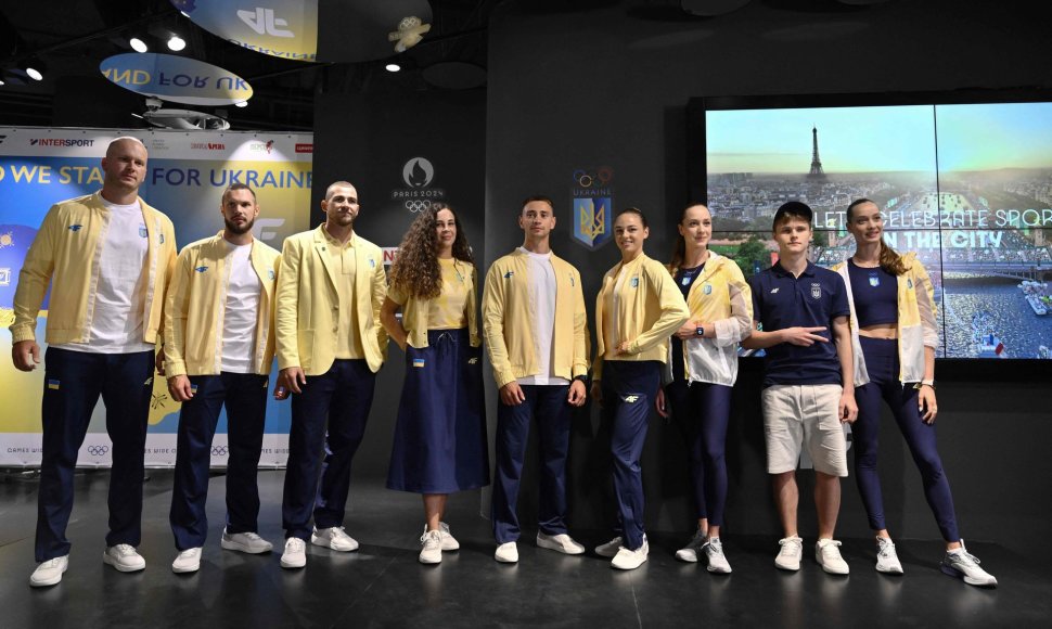 Ukrainos atletai per olimpinės aprangos pristatymą